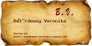 Bárdossy Veronika névjegykártya