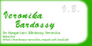 veronika bardossy business card